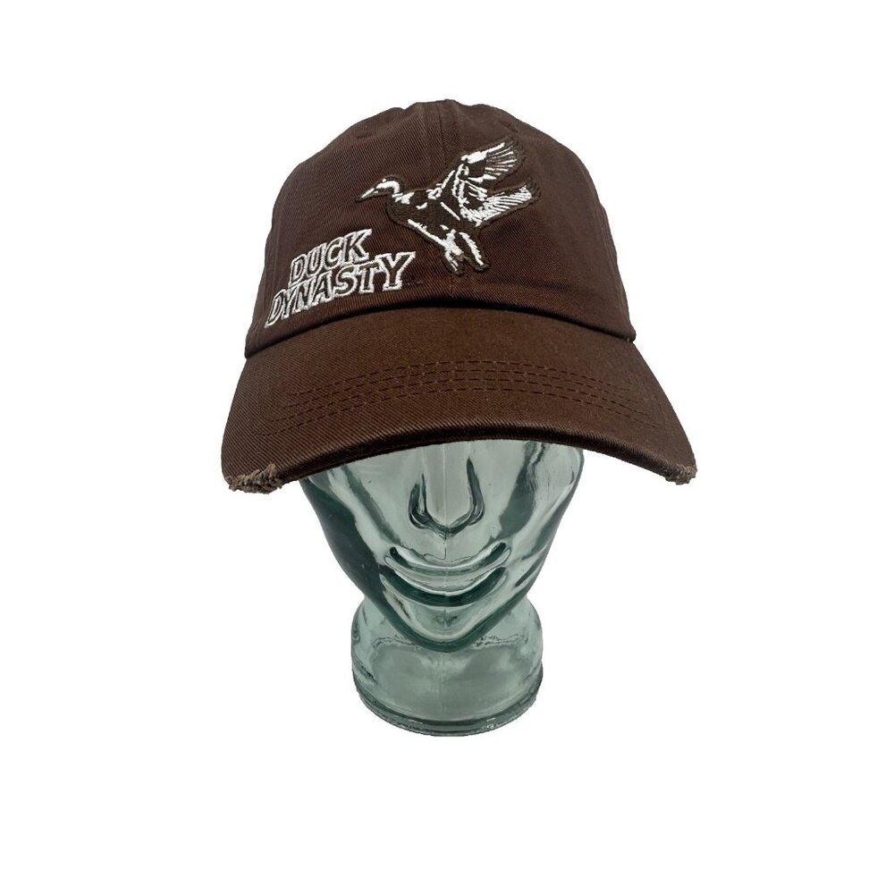 A&E Duck Dynasty Baseball Cap Unisex OSFM‎ Brown Good Distressed Embroidered Hat